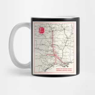 1953 Kansas City Southern Map Mug